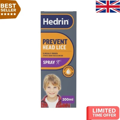 200ml Hedrin Prevent Head Lice Spray – Clinically Tested & Detangling Solution - Image 1 of 4