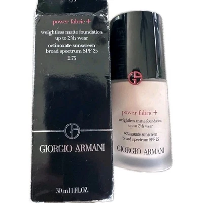 Giorgio Armani Shade # 2.75 Power Fabric+ Matte Foundation Spf 25, New 1oz - Image 1 of 4