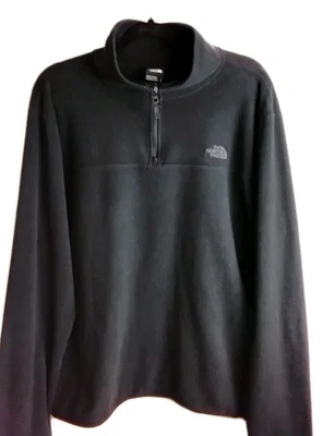 Suéter Pullover The North Face Para Hombre XL 1/4 Cremallera Negro Polar Ligero  Foto 1 de 4