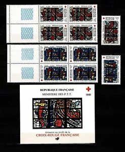 SE49 FRANCE 1981 Red cross - issue, multiple of 4 & booklet MNH - Picture 1 of 1