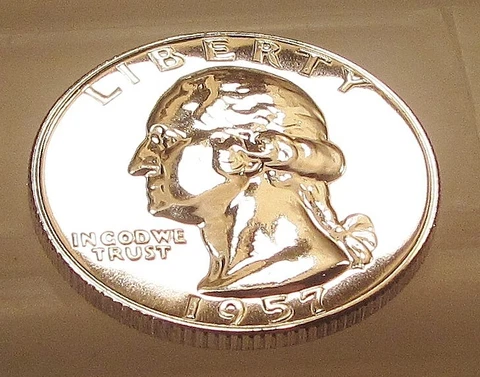 1957  Gem Proof Quarter 90% SILVER EYE CANDY Blazing Mirrored Surfaces #716 ~ 17 Cover