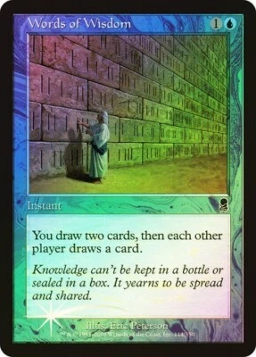 Odyssey  MTG FOIL  Words of Wisdom  Magic - Image 1 of 2