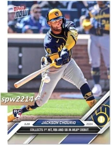 Jackson Chourio Rookie RC 2024 Topps Now #16 MLB Debut Milwaukee Brewers - Picture 1 of 2