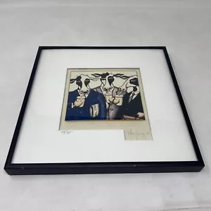 Mooooover E Shaker. Ltd Ed #28/75 STAMPA incorniciata di JOHN CARROLL MUCCHE LUNGHE - Foto 1 di 3