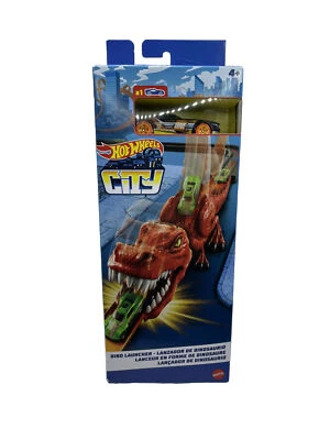 ✅ Hot Wheels City Dino Launcher with Die-Cast Vehicle Car Play Set Mattel NEW - Image 1 of 4