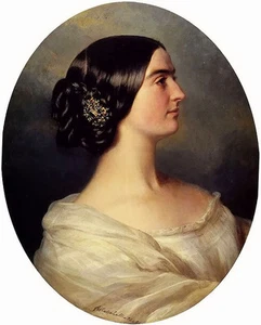 Oil franz xavier winterhalter - Nice lady charlotte stuart viscountess canning - Picture 1 of 1