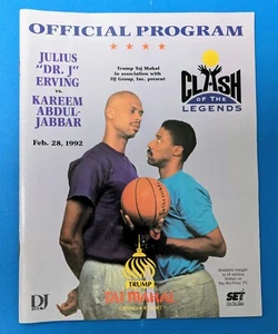 1992 NBA Clash of the Legends Official Program Dr. J And Kareem Rare - Picture 1 of 3