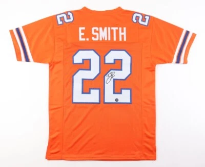Camiseta deportiva firmada por Emmitt Smith de los Florida Gators (Prova) NFL líder de todos los tiempos Rusher/RB Foto 1 de 4