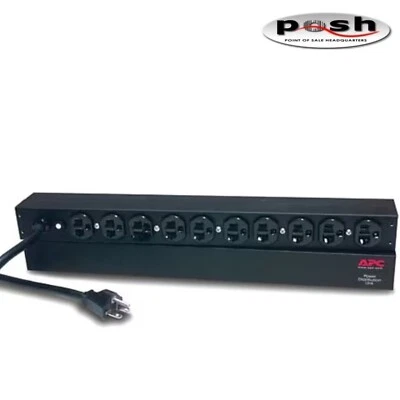 NEW - APC AP9563 Rack PDU, Basic, 1U, 20A, 120V, (10) 5-20R Outlets, 5-20P Plug - Image 1 of 2