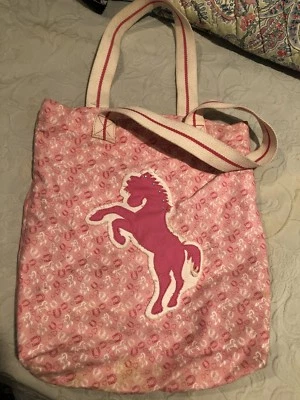 Bolso de Mano Limited Too Girls Rosa Caballo Poni Ecuestre Corazones Herradura  Foto 1 de 3