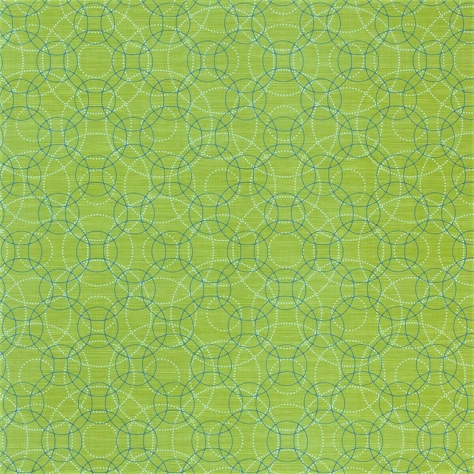 Tela de tapicería de vinilo geométrico Momentum Silica Waltz Sprite verde, azul Foto 1 de 2