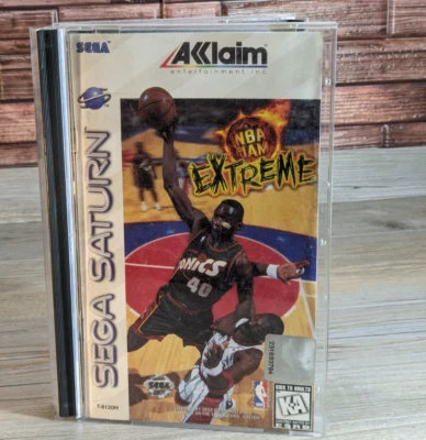 NBA Jam Extreme  (Sega Saturn 1996 Acclaim) Case (1 Broken Tab) Manual & Disk - Image 1 of 4