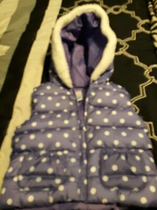Gymboree Girls Purple Hooded Vest Size 4-5 - Picture 1 of 5