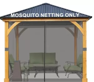 Costway 10x10 Mosquito Cover Netting Gazebo Screen Canopy Mesh Wall Patio Gazebo - Picture 1 of 10