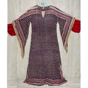 Abito vintage fatto a mano stile medievale costume manica a campana cosplay rinascimentale s/ - Foto 1 di 5