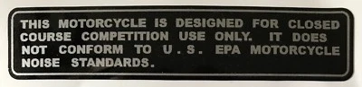 GUARDABARROS TRASERO HONDA CR125R CR250R GUARDABARROS GUARDABARROS ADVERTENCIA CALCOMANÍA 2 Foto 1 de 2