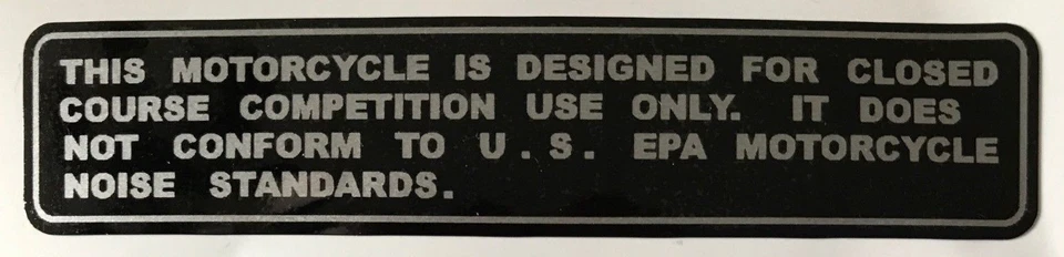 CALCOMANÍA ADVERTENCIA BRAZO OSCILANTE HONDA CR250R Foto 1 de 1