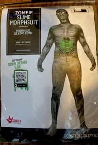 NEW~Morph Halloween Costume Zombie Slime Morphsuit~Glow in the Dark~Adult XL - Picture 1 of 7