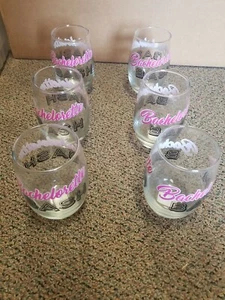 Lot of 6 Cristar Mikonos 15oz Wine Tumblers "Bachelorette Bash" Party Glasses - Picture 1 of 2