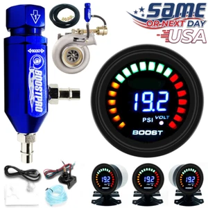 Boost Control Kit Digital 0-45 PSI 52mm Gauge, BLUE BoostPRO MBC Controller - Picture 1 of 9