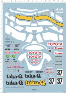 Calcomanía detallada 1/24 1988 Taka-Q 88C-V No.37 modelo de coche de carreras deportivo tobogán acuático - Imagen 1 de 1