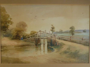 Norfolk Broads Marsh Landscape Painting Signed Lucy W Cary Gilt Framed 14.5" - Picture 1 of 12