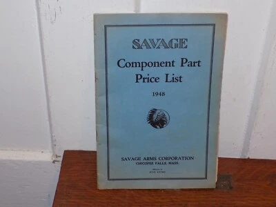 Vintage 1948 Savage Arms Component Part Price List - Image 1 of 4