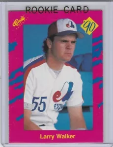 LARRY WALKER ROOKIE CARD 1990 Classic Montreal Expos Baseball RC ROCKIES HOFer! - Picture 1 of 2