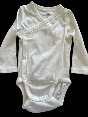 H&M Nuevo sin Etiquetas Marfil Manga Larga Algodón Orgánico Tejido Kimono Body-3Mos Foto 1 de 4