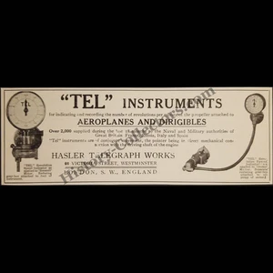 1915 Hasler Telegraph Works Print Ad Clipping London England Aeroplanes - Picture 1 of 2