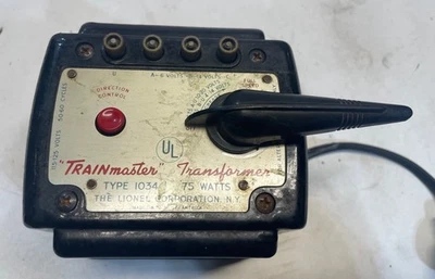 TRANSFORMADOR LIONEL 1034 TRAINMASTER 75 VATIOS - PROBADO VER FOTOS Foto 1 de 4