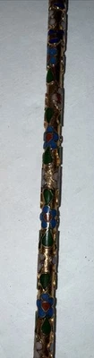 Pin de pelo japonés Cloisonné floral Tensha Updo geisha kimono moño palo vintage Foto 1 de 4