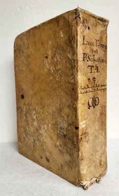1723 THEOLOGY by D. LUDOVICO SABATINO LA LUCE EVANGELICA antique VELLUM BOUND - Image 1 of 4