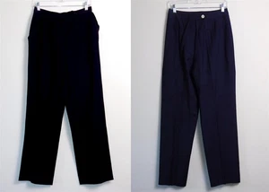2 Pcs Vtg Women's Black & Navy Blue EVAN PICONE Saks Fifth Avenue Trouser Pants - Picture 1 of 21