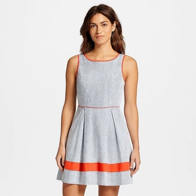 Jessica Simpson Blue Pleated Sheath Mini Dress Size 4 - Image 1 of 4