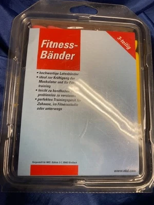 FitnessbänderLatex  3er Set in verschiedenen Stärken Therabänder - Bild 1 von 2