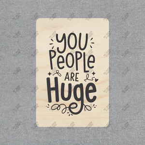 Inspirierendes Holzschild Ihr Menschen seid riesige positive Schwingungen Dekor #762 - Bild 1 von 1