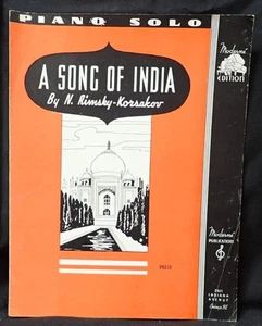 Canción de la India - Rimsky-Korsakov - Partituras 1936 - Imagen 1 de 3
