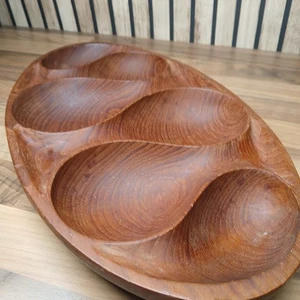 Mid Century Laur Jensen Style Teak Nuss Tablett - Bild 1 von 4