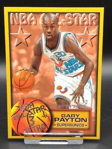1996-97 Fleer European NBA Gary Payton Supersonics NBA All-Star Retro HOF #323