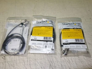 Lote de 3x * StarTech Combinación de 4 dígitos Cable de acero Bloqueo de cable para computadora portátil LTLOCKNBL - Imagen 1 de 3