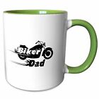 3dRose Biker Dad. motorbike motorcycle daddy. Fast bike. cool black and white fl