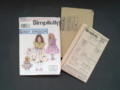 DAISY KINGDOM Toddler Girls Dress - Size 1 to 2 Dress Apron Matching Doll Dress - Image 1 of 4