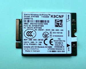 K9CNF Dell Sierra Wireless Airprime WWAN DW5811e Modèle:EM7455 LTE 4G Comme Neuf. - Photo 1/1