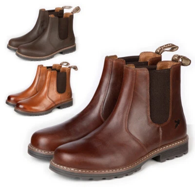 Hombres Cuero Mercado Botas Distribuidor Chelsea Bota Zapatos Zapatos Inteligentes Rydale 3 Colores