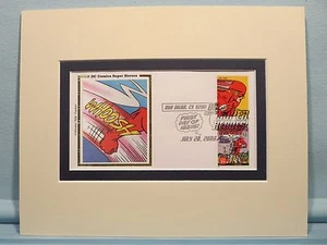 DC Comic Book Super Hero Flash & First Day Cover of his own stamp - Picture 1 of 1