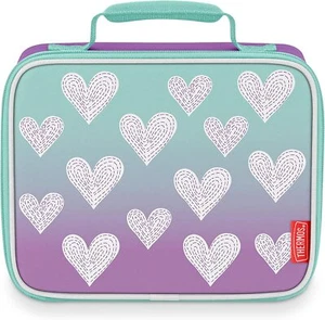 THERMOS Non-Licensed Soft Lunch Box, Purple Hearts - Picture 1 of 1