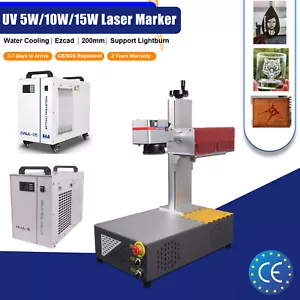 Máquina Grabadora de Marcado Láser UV CRS 5W 10W 15W para Vidrio Metal Madera Hoja EE. UU. - Imagen 1 de 21