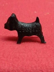 Vintage 40er Ideal Hundefutter Metall Glücksbringer Boston Terrier Hund Figur - Bild 1 von 6