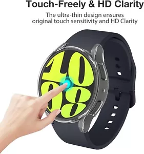 For Samsung Galaxy Watch 7 6 54 Screen Protector Soft TPU Full Case Bumper Cover - Picture 1 of 9